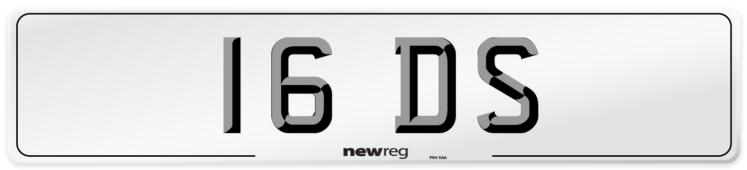 16 DS Number Plate from New Reg
